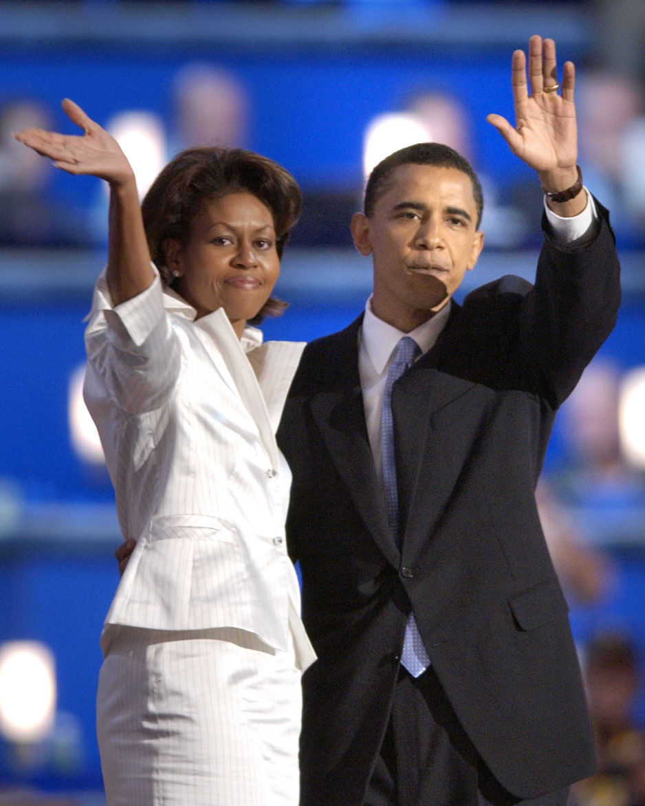 Michelle and Barack Obama, 2004